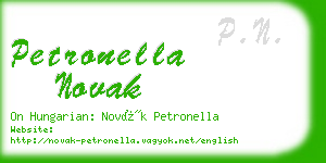 petronella novak business card